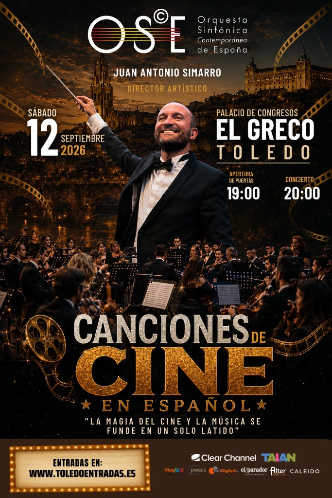 Cartel Concierto Canciones de Cine en Español